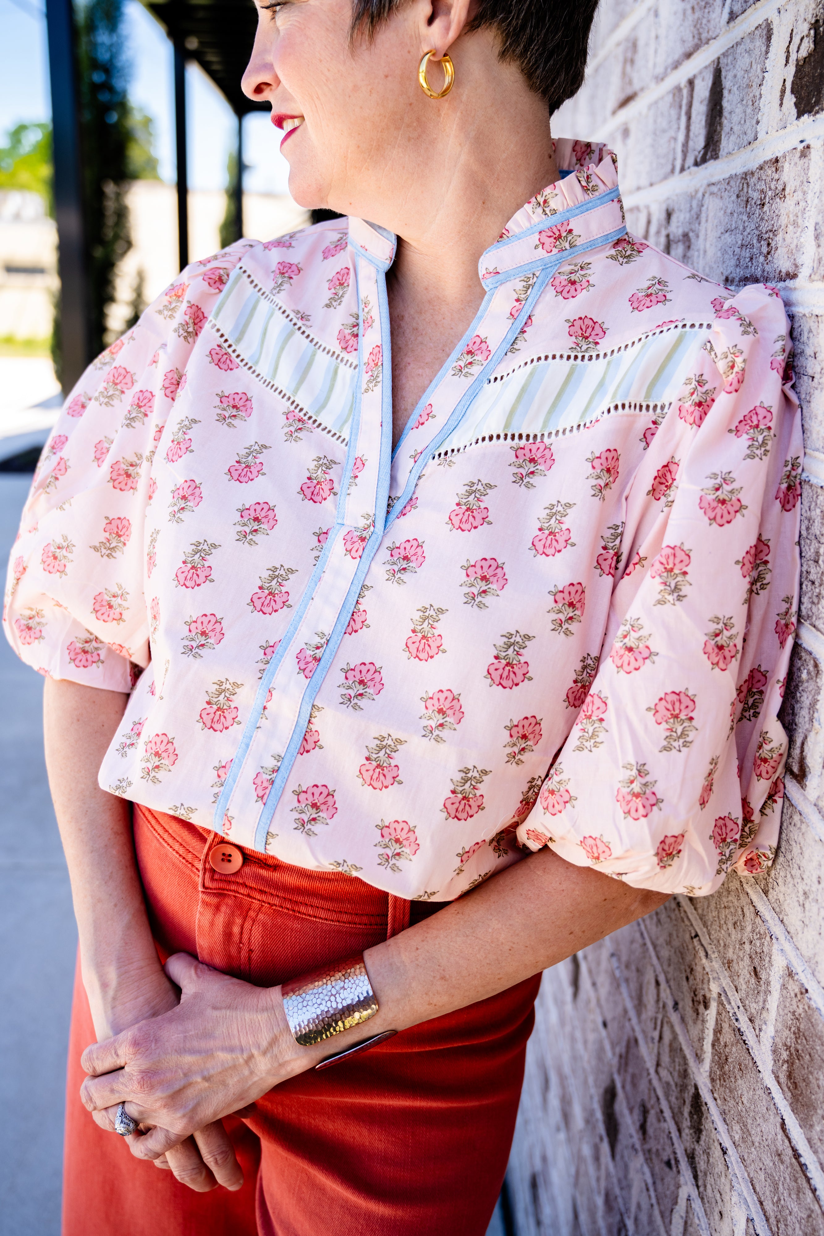 Floral Puff Sleeve Top