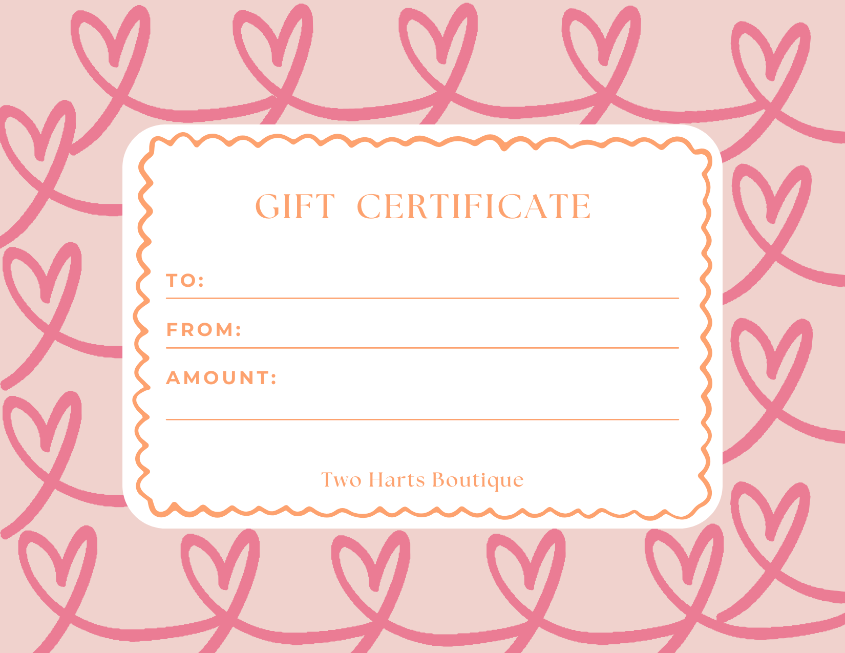 Two Harts Boutique Gift Card